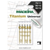Universālās adatas Madeira „Titanium” 5 gab.