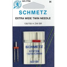 Dubultās adatas Schmetz 130/705 H ZWI № 100/8 sadzīves